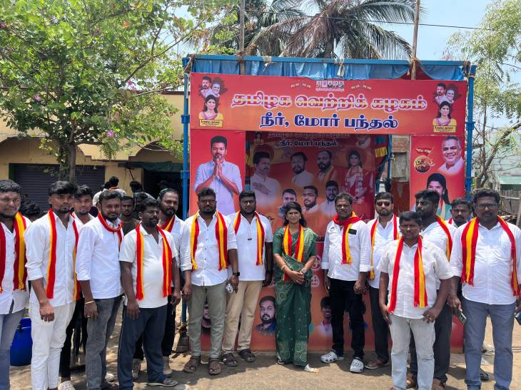 தூத்துக்குடியில் பல இடங்களில் பொதுமக்களின் தாகம் தீர்க்க நீர் மோர் பந்தல் - தவெக பொறுப்பாளர் அஜிதா ஆக்னல் திறந்து வைத்தார்!! 