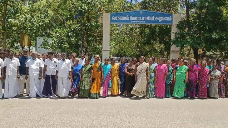 உயிரிழந்தவர்களின் சடலத்தை  கொண்டு செல்லும்  பாதை தொடர்பாக  இருதரப்பு இடையே பிரச்சினை - கோவில்பட்டி கோட்டாட்சியர் விசாரணை!!