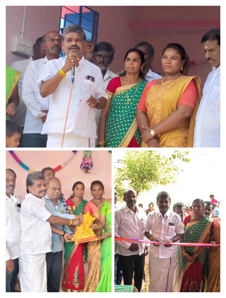 ஓசநூத்து கிராம மக்களின் கோரிக்கை ஏற்பு - எம்எல்ஏ தொகுதி மேம்பாட்டு திட்டத்தின் கீழ் 10 லட்சம் மதிப்பில் கட்டப்பட்ட நியாயவிலை கடை சண்முகையா எம்எல்ஏ திறந்து வைத்து முதல் விற்பனையை தொடங்கி வைத்தார்!!
