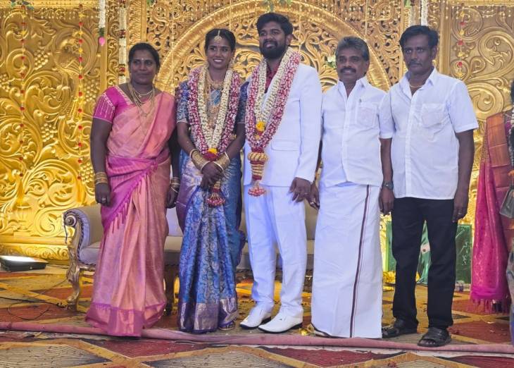 மாப்பிள்ளையூரணியில் நடைபெற்ற திருமண விழாவில் பங்கேற்று மணமக்களை வாழ்த்திய சண்முகையா எம்எல்ஏ!!