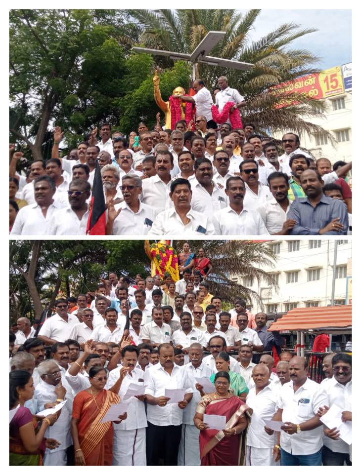தூத்துக்குடியில் முன்னாள் முதல்வர் பேரறிஞர் அண்ணாவின் 117 வது பிறந்த தினத்தையொட்டி மேயர் ஜெகன் பெரியசாமி தலைமையில் மரியாதை!!
