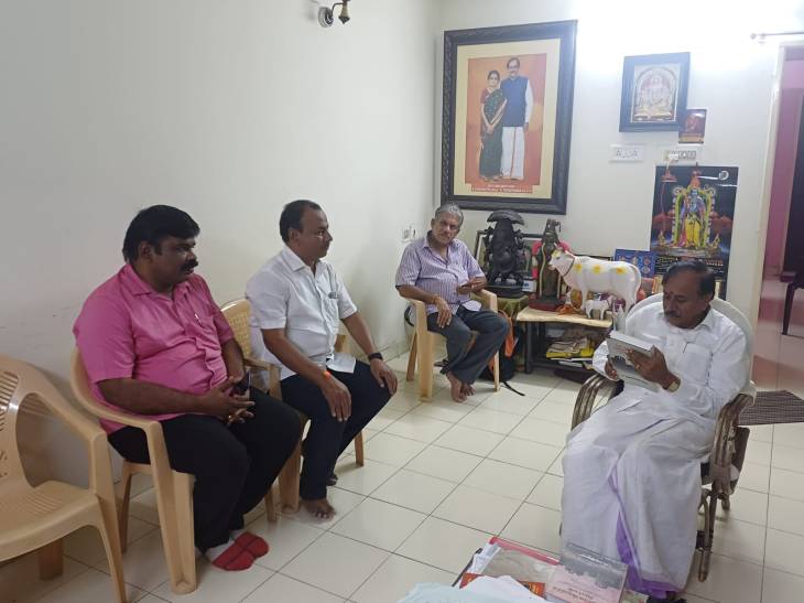 பா.ஜ.க முன்னணி தலைவர் H.ராஜாவை சந்தித்தார் எழுத்தாளர் பெ.செந்தில்குமார்!!
