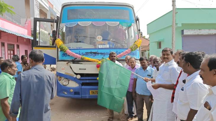 G.V. மார்கண்டேயன் எம்எல்ஏ தொடக்கி வைத்த திசையன்விளை–இராமேஸ்வரம் புதிய அரசு பேருந்து சேவை!!