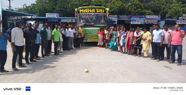 மாநில தடகள அரங்கிற்கு தூத்துக்குடி மூத்தோர் வீரர்கள் – கொடியசைத்து வழியனுப்பிய சங்க நிர்வாகிகள்!!